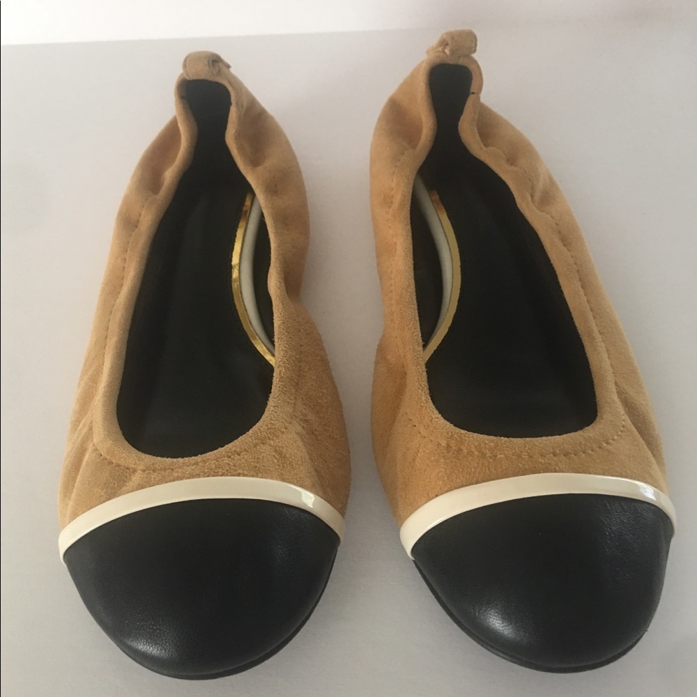 LANVIN NWT Authentic Suede/Leather ballerina flats
